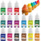 Lebensmittelfarbe Gel - 15 Farben Lebensmittelfarbe Paste Set, Hochkonzentrierte Tortendeko Essbar lebensmittelfarben für Torten Deko, Backen, Kekse, Macaron, DIY, Teig, Toppings - 6ml
