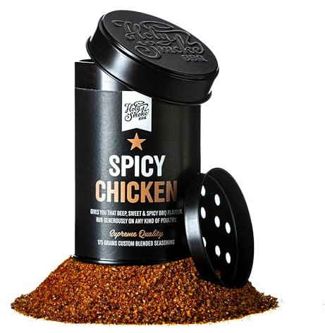 Supreme Spicy Chicken Rub Chicken Wings Seasoning 100% Natural Handmade BBQ Rub Kebab Fajita Taco Turkey and Chip Seasoning Premium Barbecue Spices with No Msg and Low Salt 6oz