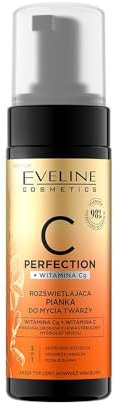 Eveline Cosmetics C-Perfection Vitamin C Aufhellender Gesichtsreinigungsschaum - Revitalisierender Reiniger für alle Hauttypen, 150ml