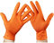 ROCKHOLD Medium Large Extra Large Nitrile Diamond Grip Gloves Heavy Duty Disposable Latex Free Orange x100 (Large)