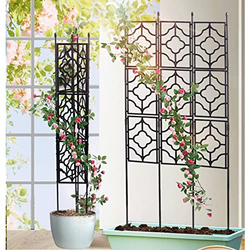 NOIRDA Indoor-Outdoor-Garten Spalier Für Kletterpflanzen, Freistehende Rankspalier Blumenständer, Rankhilfe Zum Stecken, Unterstützung Gemüse Früchte Blumen(64x150cm/25.1inx59in)