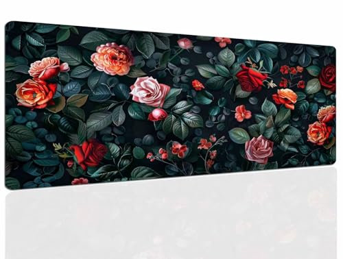 Tapis de Souris Gamer, Grand Tapis de Souris XXL Leaves, Tapis Souris Gaming Antidérapante, Tapis de Souris de Jeu 1600x800x4mm, Tapis Souris Gamer, Mouse Mat Haute Précision et Vitesse 636