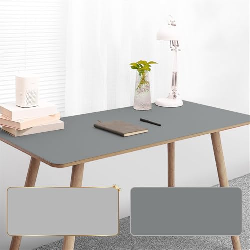 GIBZ Schreibtischunterlage Einfarbig Schreibunterlage Silikon Büro Tischunterlage Unterlage Schreibtisch Wasserdicht Grau 40x100cm