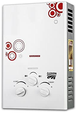 DMETE Tankless Water Heater 6L LGP Instant Hot Water Heater Propane Stainless Tankless Wash Shower Boiler LPG Easy to Install, Use for RV Cabin Barn Camping Boat Under Sink Kitchen Household