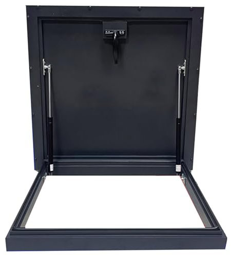 FANYING Trampilla de Acero galvanizado con Recubrimiento en Polvo, Puerta de Seguridad de Acero para Techo, trampilla de Acceso al Techo,60x60cm