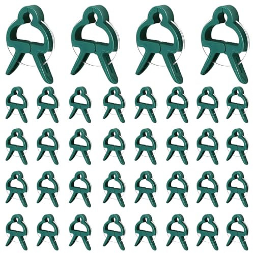 Ayizhiniu 100pcs Pinces à Plantes, Clips de Tomates, Plastique Clips Support Plante, Attache Plante Réglable, Grimpantes Pflanzenclips, S'applique à Outils Grimper Fixer Plantes（50 Grand + 50 Petit）