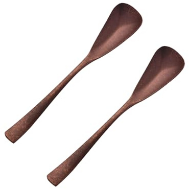 Purecopper Vintage-Teelöffel, handgeschmiedeter antiker Kupferlöffel, geeignet zum Rühren von Kaffee und Desserts, Kuchen, Eis, 10 cm (4,33 Zoll) (2)