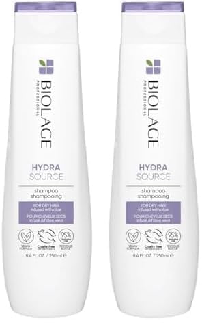 Biolage Shampoo für trockenes Haar, Zur sanften Reinigung und Feuchtigkeitsversorgung, Mit Aloe Vera, Hydra Source Haarshampoo, 1 x 250 ml (Packung mit 2)