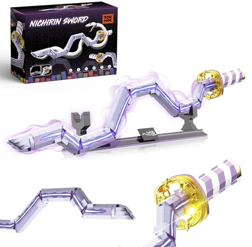 Swords Building Sets for Adults, 34in Iguro Obanai Sword Building Block with Stand, Anime Sword Building Toy Katana Gift, 836 Pcs