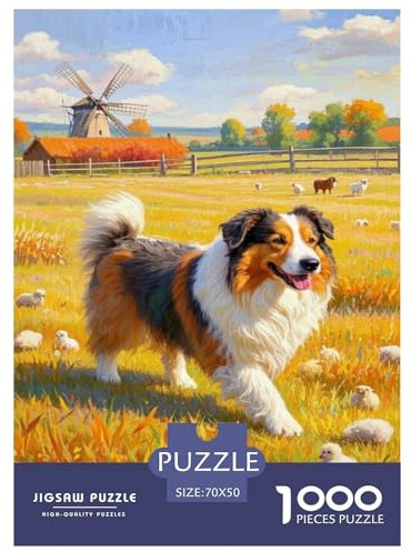 Old English Sheepdog1000Teile Schwierigesgroßes Puzzle Animal Für Erwachsene Und Kinder Ab 14 Jahren Familienspiele SchwerStressabbau Moderne Porträts70x50cm/1000pcs