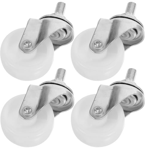 GRADENEVE Replacement Swivel Caster Wheels Small Wheels 4 Pcs for Trolley PP Material 1.5 Inch Convenient to Use Suitable for Salon and Home Use for Rolling Cart
