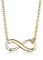 Elli Halskette Damen Infinity Symbol Unendlichkeit in 925 Sterling Silber Vergoldet