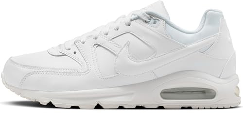 Nike Herren Air Max Command Leather Sneakers, Weiß (White/White-Metallic Silver), 49.5 EU