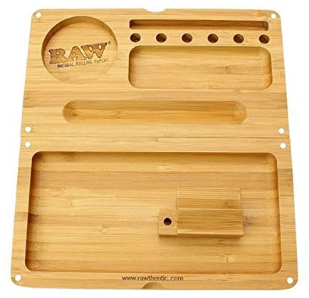 RAW Rolling Tray Bamboo Flip-22x 23,4 x 2 cm, Bambus, Brown