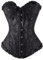 KUOSE Damen Vollbrust Corsage Bauchweg Korsage Top Übergrößen Schwarz, EUR(44-46)4XL