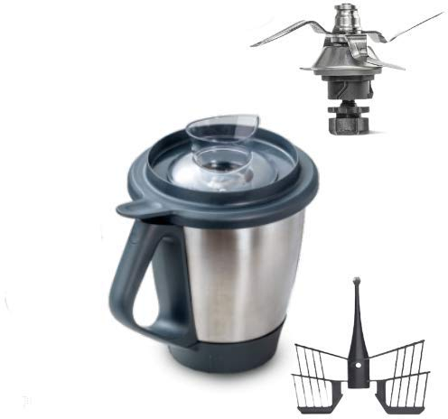 Chope Complet Thermomix TM5 Nouveau (Chope, Papillon, Couvercle, Verre doseur, Groupe Couteaux)