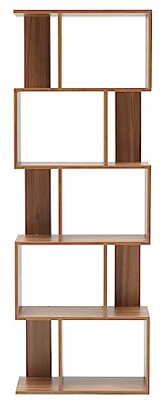 Rebecca Mobili Libreria Scaffale 5 Ripiani Marrone Rovere Contemporanea Legno Studio Salotto - 169 x 60 x 24 cm (HxLxP) - Art. RE6031