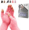 SyeJam Arthritis Gloves Fingerless- Rheumatoid Arthritis Compression Gloves for Pain Relief - Pink (L) 1 Pair