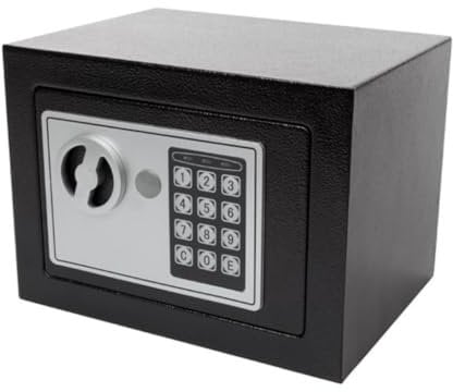 Perel Tresor, Zahlenschloss, Notschlüssel, Befestigungsmaterial, 17 x 23 x 17 cm, 2.3 kg