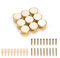 EVERGD 27mm Pure Copper Handle Shell Brass Gold Wardrobe Kitchen Cabinet Door Knobs Drawer Cupboard Hardware Pull Handle Clothes Coat Hook Modern Simple (9, White)