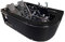 VASCA BAGNO IDROMASSAGGIO NERA 2 PERSONE SPA 15 GETTI 170x115 cm Black Havana