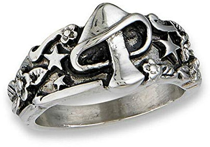 New Retro Mushroom Star Flower Stainless Steel Mysterious Fashion Ring Band Sz 7-11 (10)