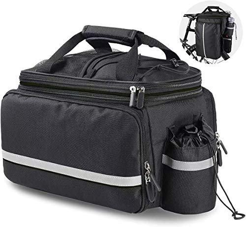 Nircho Sacs de Sacoche de vélo, Sac de vélo étanche de Grande capacité 20-35L pour Sacoche de Coffre arrière, Poche de Rangement Extensible pour vélo avec bandoulière VTT