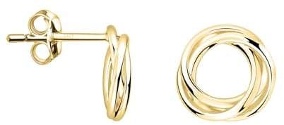 SOFIA MILANI - Damen Ohrringe 925 Silber - vergoldet/golden - Kreis Ohrstecker - 21006