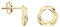 SOFIA MILANI - Damen Ohrringe 925 Silber - vergoldet/golden - Kreis Ohrstecker - 21006