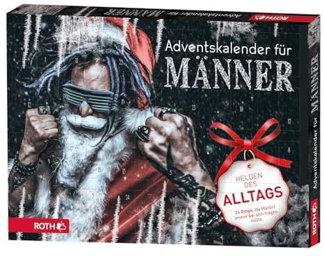 ROTH Männer-Adventskalender Helden des Alltags, gefüllt mit 24 praktischen Dingen für den Mann, Kalender für die Vorweihnachtszeit