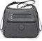 KONO Rucksack Damen Umhängetaschen Nylon Schultertaschen 3 in 1 Anti-Diebstahl Handtasche Wasserdicht Casual Daypack Grau