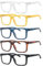 Eyekepper 5-pack Oversized Reading Glasses Square Large Frame Readers for Men and Women +2.25