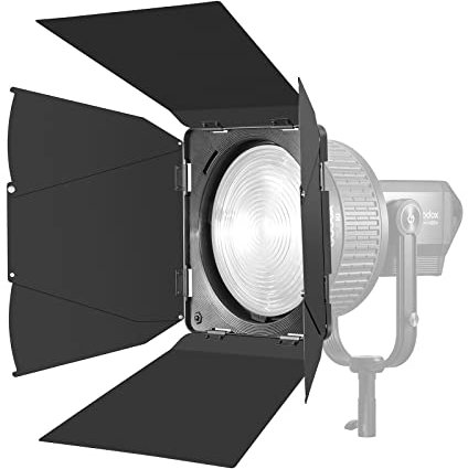 Godox LB-01 8 inch LED Video Light Modifier Barn Door with Bowens Mount for Video Photography Studio Portrait