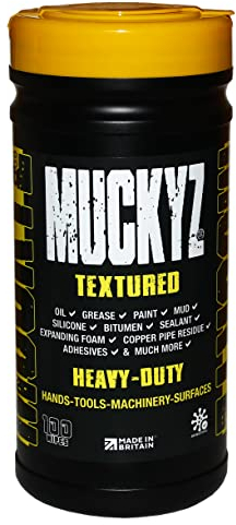 Muckyz - Textured Hand and Surface Wipes, Heavy Duty Cleaning Wipes, Industrial Anti-Bacterial Wipes, Made in Britain, Pack of 100