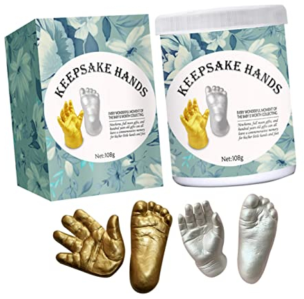 Kisangel 1 Satz Dreidimensionales Handmodellierpulver Hände Casting-kit Baby-Casting Babyhand Casting-kit Für Babys Hand- Und Fußgussset Baby-fußabdruck-kit Andenken Gips Liebhaber Dreck
