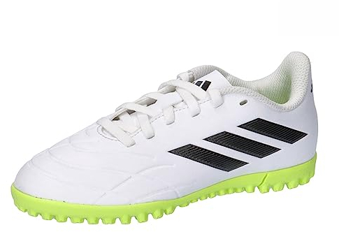 adidas Copa Pure.4 Tf J Sneaker, FTWR White Core Black Lucid Lemon, 32 EU