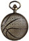 JewelryWe Taschenuhr Herren Einzigartig Basketball Sport Ball Kettenuhr mit Arabischen Ziffern Retro Analog Quarz Uhr Anhänger mit Halskette Kette für Damen Männer Bronze