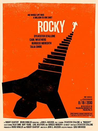 rocky one 1 Poster A1 - Filmkunstposter in verschiedenen Größen für Wohn- oder Schlafzimmerideen. Randlose Kultfilmbilder, klassische ikonische 70er, 80er, 90er Jahre, Vintage-Retro-Wanddekoration, B