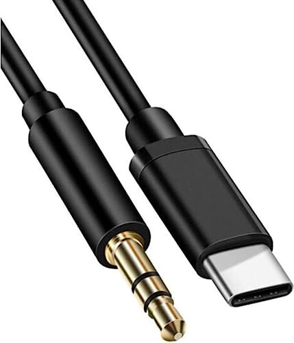 USB C to 3.5mm Aux Jack Audio Cable, Type C to 3.5mm Stereo Car Auxiliary Cable, Type C Cord Headphone Stereo Adapter Compatible with Samsung Galaxy S22/21/20/10/9 Ultra, Note 21/20/10 (Black)