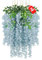 ZEBMOON 12 Stück graue Glyzinien hängende Blumen, künstliche Glyzinien-Girlande, Reben für Hochzeit, Zimmer, Hintergrund, Outdoor, Terrasse, Garten, Dekoration, 12 Stück