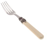 Rivadossi Sandro 1606FOT12 Set di Forchette da Tavola, 6 Pezzi-Classic-100% Made in Italy, Artigianalità e Design, Acciaio Inox 18/10, Avorio
