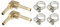 QUARKZMAN 2 Juego 4mm L-Forma Púas Latón Manguera Accesorio Conector con Abrazaderas