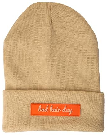 FISURA - Unisex-Wintermütze Wintermütze für Männer. Wintermütze für Frauen mit Botschaft. Gestrickte Mütze aus Acryl und Polyester. (Beige)