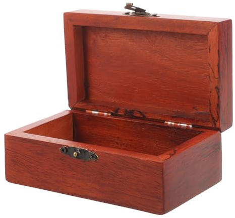 GALPADA -Schmucktruhe Schatzkiste Andenken Vintage-Schmucktruhe Schmuck-Organizer-Etui Handgefertigte Bastelkiste Mit Riegel Für Schmuck Uhren Halskette Ring