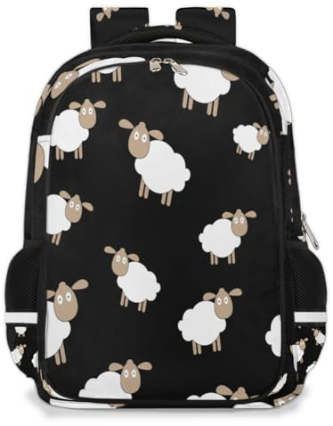 TropicalLife Rucksack mit niedlichem Lamm-Schaf-Motiv, für Kinder, Mädchen, Jungen, lustiger Schaf-Rucksack, 22 l, Reisen, lässig, Laptop-Tasche, Tagesrucksack für Männer und Frauen, farbig