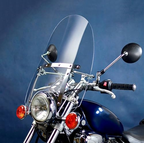 Nuevo Universal Pantalla/Parabrisas para Motocicleta Chopper Compatible con Suzuki Intruder VL 125 250 800 Touring Alta