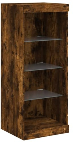 vidaXL Sideboard mit LED-Leuchten Räuchereiche 41x37x100 cm