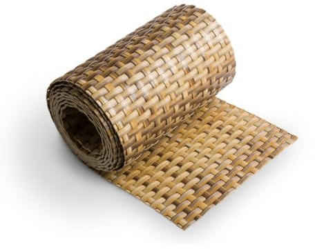 zaun|zu® Rattan Einzelstreifen 2,55 m: Sichtschutzstreifen PE für Doppelstabmatten UV-beständiger Sichtschutz | Zaunblende Made in Germany