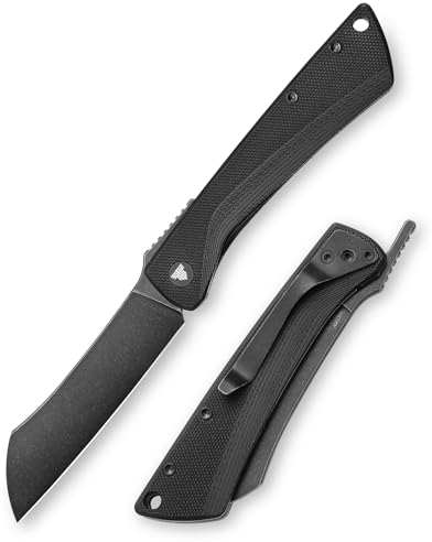 TRIVISA Higonokami Klappmesser,Klappbares Taschenmesser für Männer,3.3 14C28N PVD Blackwash, Camping EDC Messer mit Clip, G10 Griff,Norma-03B