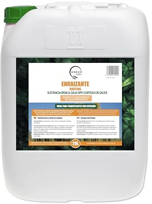GREENGOF Enraizante Líquido, 20L. Orgánico con Hormonas Naturales. Estimula y Aumenta el Crecimiento de Las raíces de Cualquier Planta. Recomendado para Esquejes, Árboles, Plantas y Transplantes.